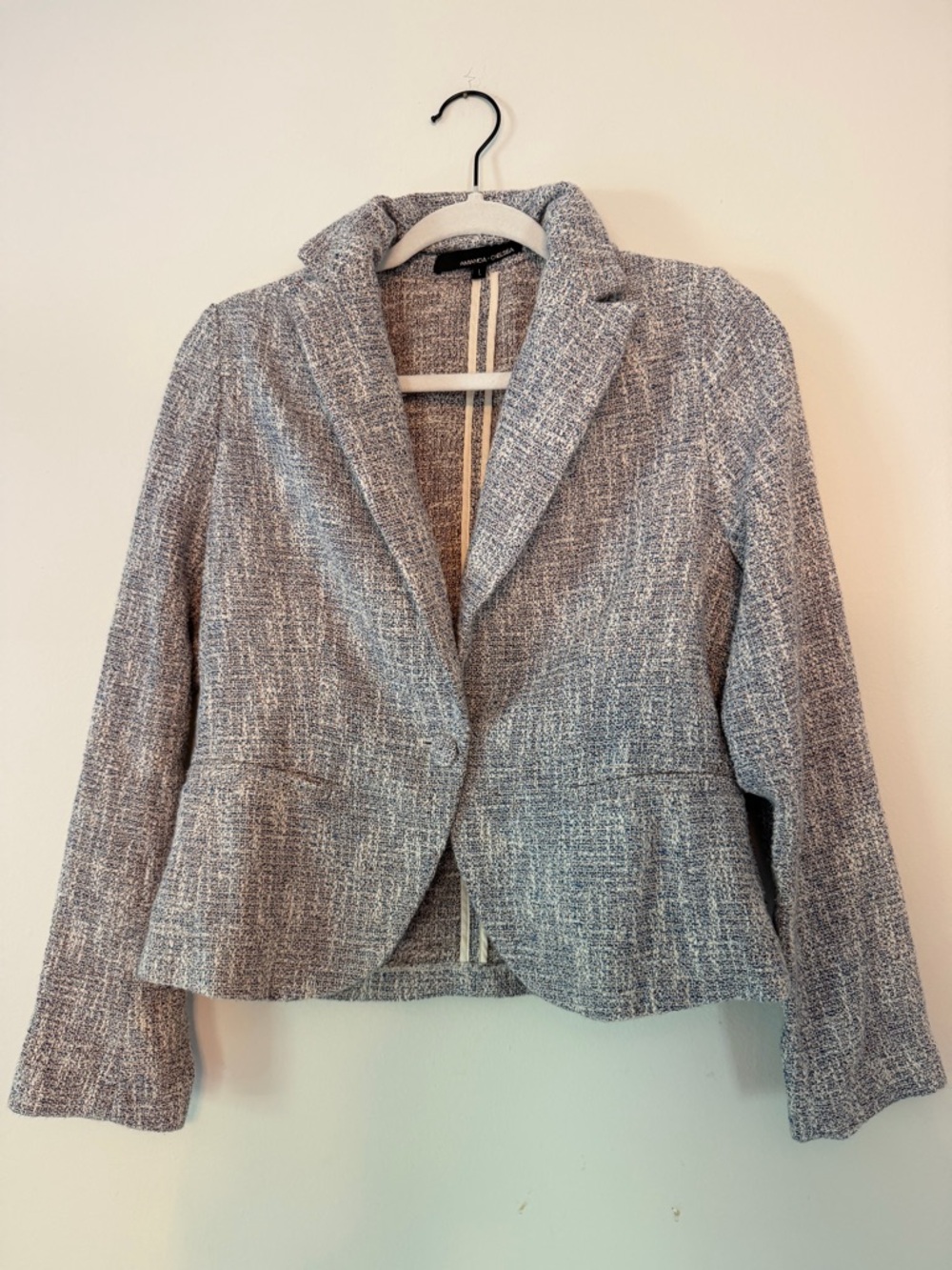 Amanda & Chelsea Gray Tweed Blazer Jacket